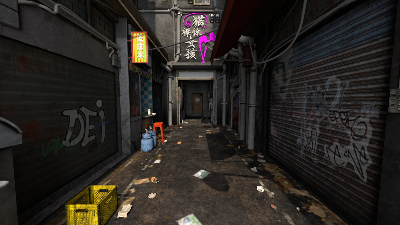 Alleyway 3D Model .c4d .max .obj .3ds .fbx .stl .blend 