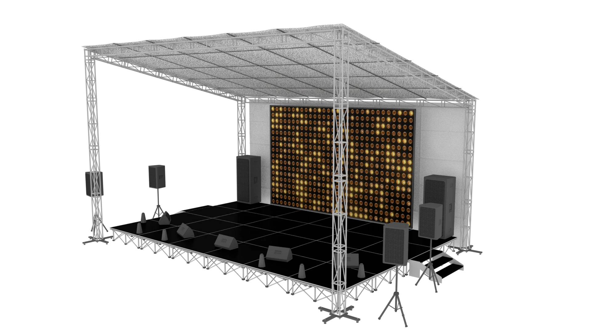 Stage Concert 3D Model .c4d .max .obj .3ds .fbx .stl .blend 