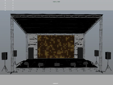 Stage Concert 3D Model