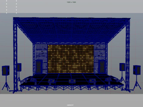 Stage Concert 3D Model