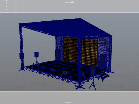 Stage Concert 3D Model