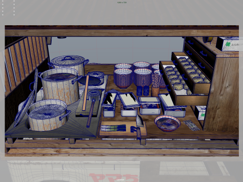Japanese Noodles truck 3D Model