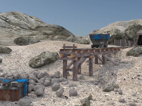 Шахтные туннели 3D Модель