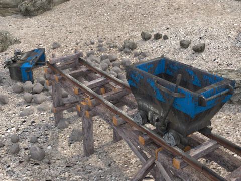 Mine Tunnels 3D Model