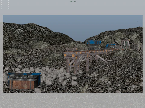 Mine Tunnels 3D Model