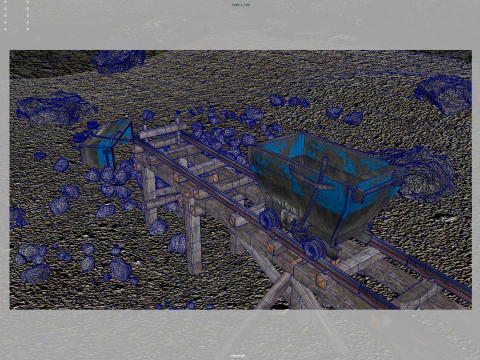 Mine Tunnels 3D Model