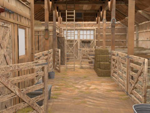 Horse Stable 3D Model