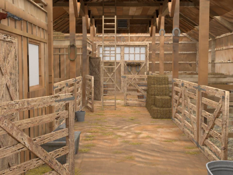 Estábulo de Cavalos Modelo 3D