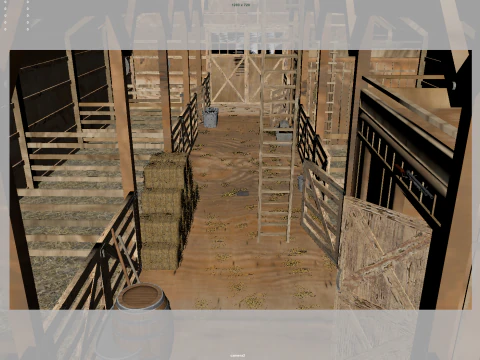 Horse Stable 3D Model
