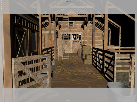 Horse Stable 3D Model