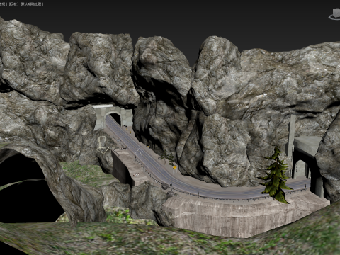 Mountain tunnel 3D 模型
