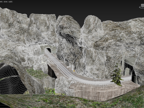 Mountain tunnel 3D 模型