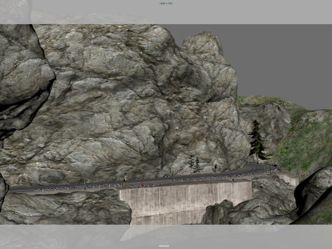 Mountain tunnel 3D 模型