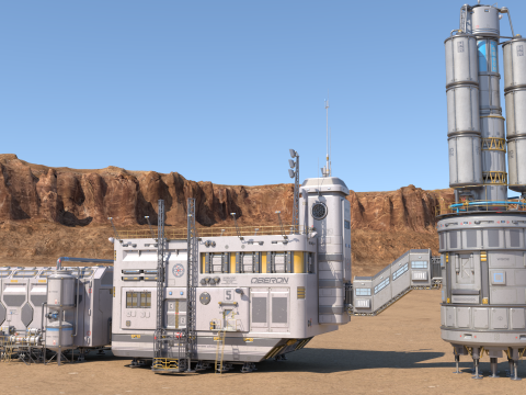 Martian base 3D मॉडल