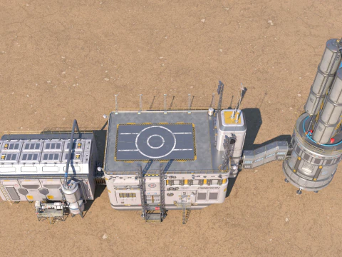 Martian base 3D Model