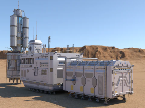 Martian base 3D Model