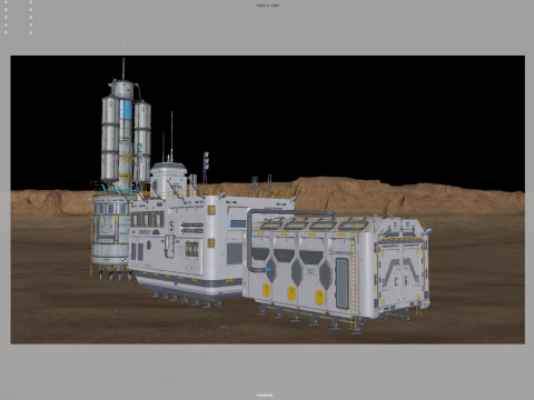 Martian base 3D Model