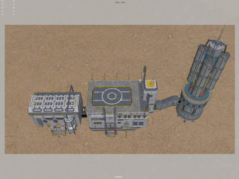 Martian base 3D Model