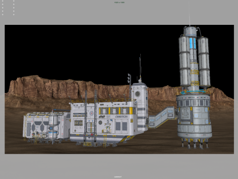 Martian base 3Dモデル