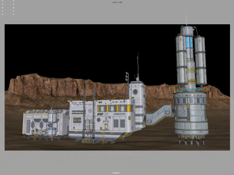 Martian base 3D Model