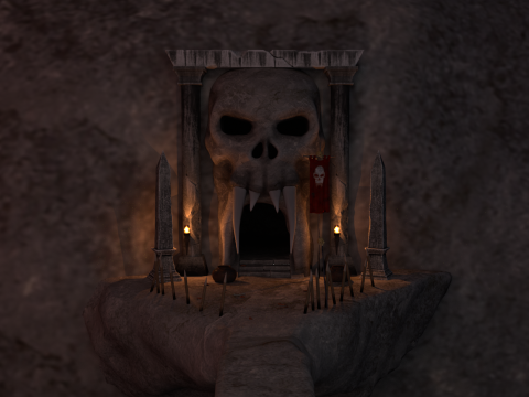 Skeleton Cave 3D Model