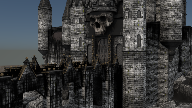 Skeleton Castle 3D मॉडल .c4d .max .obj .3ds .fbx .stl .blend 
