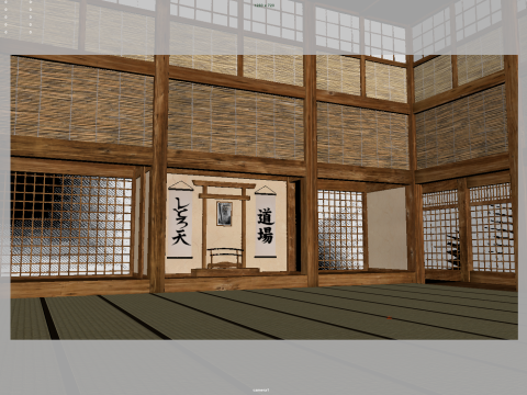 Japanese Martial Arts Training Dojo Modelo 3D