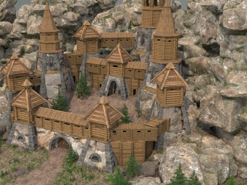 किला 3D मॉडल