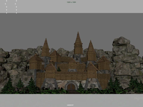 किला 3D मॉडल