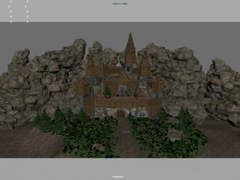 किला 3D मॉडल