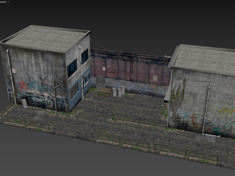 Graffiti Street 3D Model