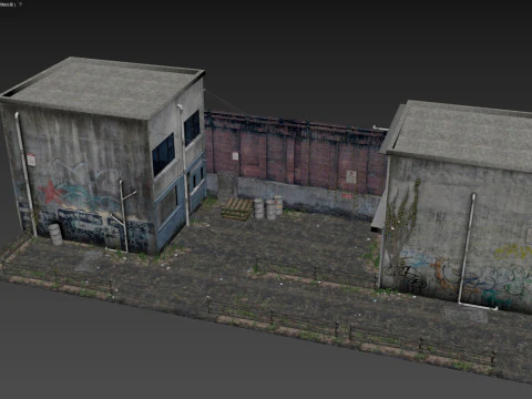 Graffiti Street 3D Model