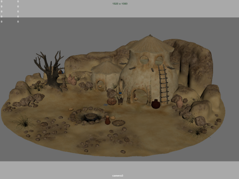 Desert Tribe Hut 3D-Modell