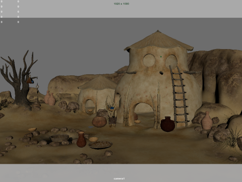 Desert Tribe Hut 3D-Modell