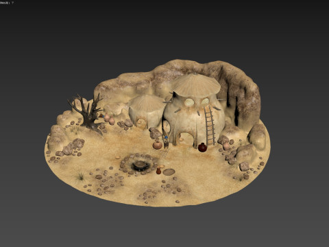 Desert Tribe Hut 3D-Modell