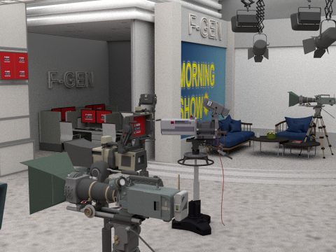 Television studio 3D Model