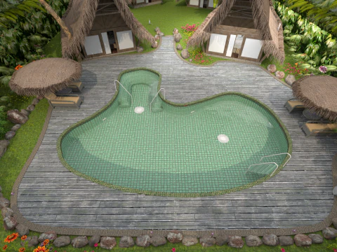 Tropical vacation 3D Model