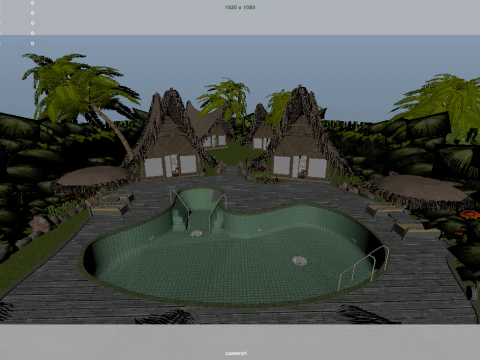 Tropical vacation 3D Model