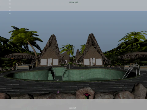 Tropical vacation 3D Model
