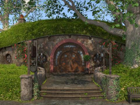 Hobbits-Haus 3D Modell