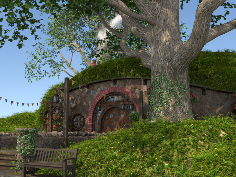 Hobbits house Modello 3D