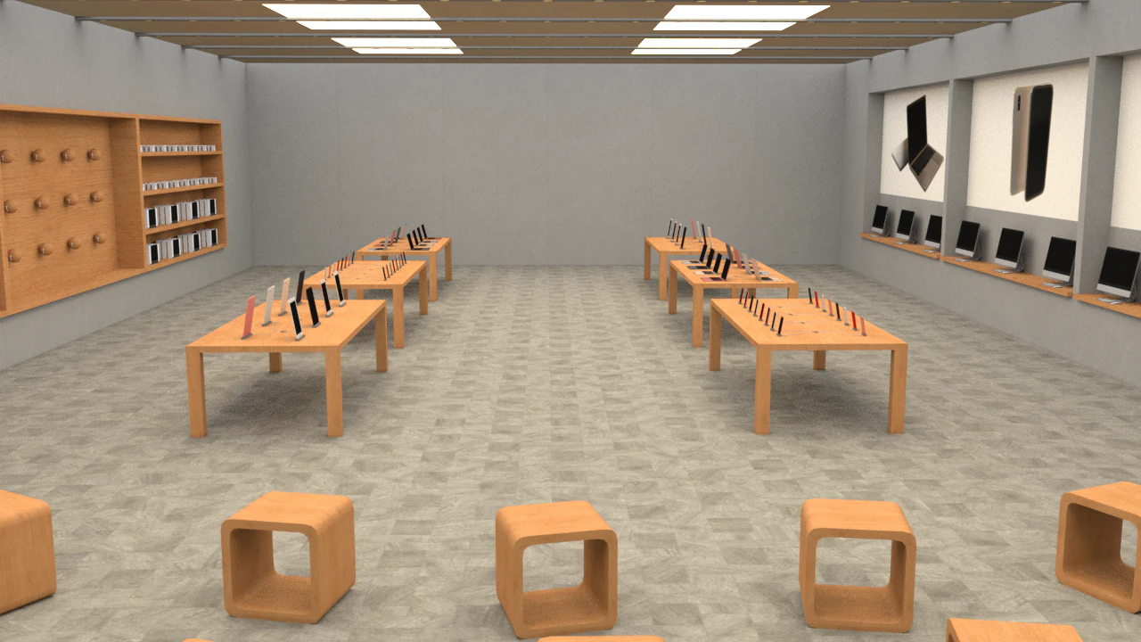 Electronic Store 3D Model .c4d .max .obj .3ds .fbx .stl .blend 