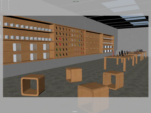 Electronic Store 3D Model