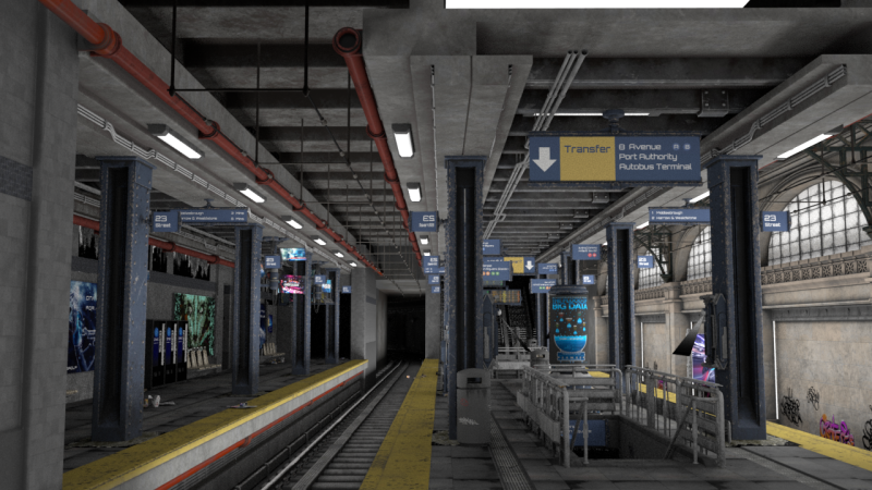 Subway Station 3Dモデル .c4d .max .obj .3ds .fbx .stl .blend 