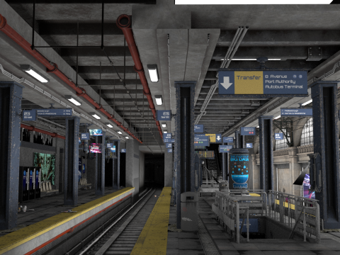 Subway Station 3D Model