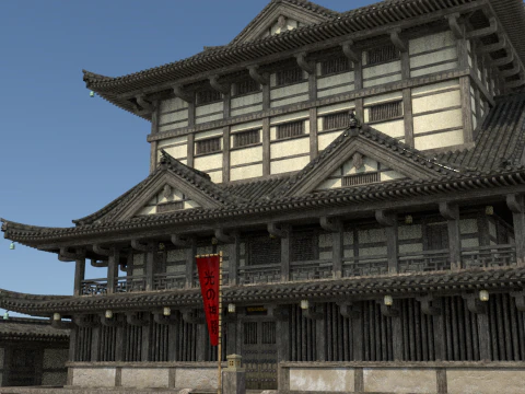 Japanese Temples 3D Model