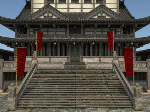 Japanese Temples 3D Model