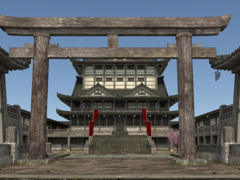 Japanese Temples 3Dモデル
