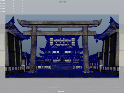 Japanese Temples 3D Model