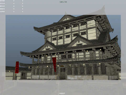 Japanese Temples 3D Model
